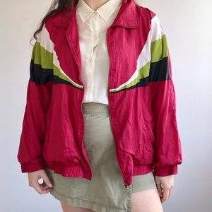 80s vintage red windbreaker